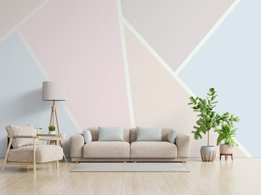 Pastel Geometry Wall Mural